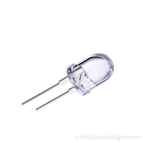 Deep Blue 10mm 0.5W 450nm GaN LED with Through Hole Water Clear Lens
